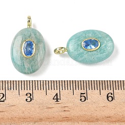 Pendenti in amazzonite naturale e zirconia cubica&nbsp;X-G-Z076-01G-18