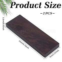 Bloque rectangular de madera sin terminar para hacer mangos de cuchillos.&nbsp;WOOD-WH0064-75A
