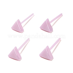 Orecchini a bottone in ceramica con zirconi e bioceramica ipoallergenica&nbsp;EJEW-Z023-09A