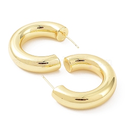 Boucles d'oreilles en laiton plaqué en crémaillère&nbsp;X-EJEW-B027-07G-03