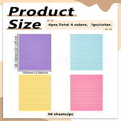 4 pz. 4 blocchi di note adesive in carta colorata&nbsp;DIY-LP0005-64