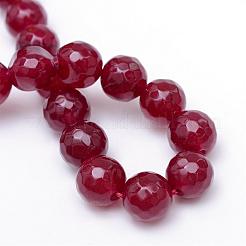 Chapelets de perle en jade blanc naturel&nbsp;G-R346-12mm-02