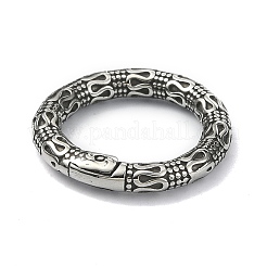 Anneaux à ressort en acier inoxydable chirurgical 316 de style tibétain&nbsp;STAS-E191-06AS-02