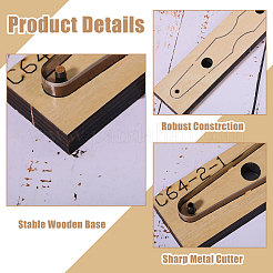 Stanzform aus Holz und Karbonstahl für Leder&nbsp;DIY-WH0622-221D