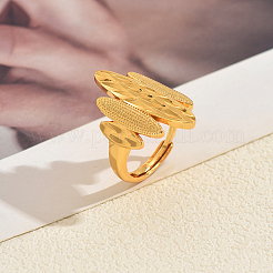 Geometrische unregelmäßige verstellbare Messing-Fingerringe für Frauen&nbsp;HI2967