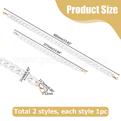 2 Stück 2 Stile Acryl-Telefonkette&nbsp;DIY-HS0001-94A