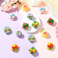 21 boîte cadeau de Noël en résine&nbsp;AJEW-CJ0001-81