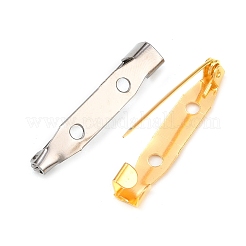 2 Löcher Eisen Brosche Pin Lehnen-Fanghaken bar Pins&nbsp;IFIN-X0029-01