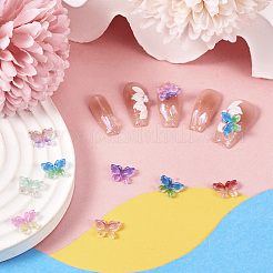 100 Stück 5 Farben leuchtende Harz-Cabochons&nbsp;MRMJ-TA0001-22