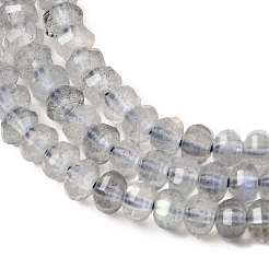 Natürliche graue Labradoritperlenstränge&nbsp;G-K376-I03-3x4mm