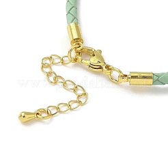 Braccialetto con cordino rotondo intrecciato in similpelle da 3 mm&nbsp;MAK-S075-01G-K