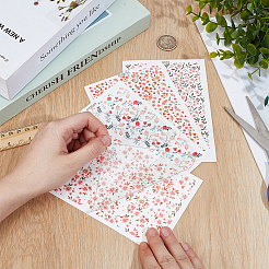 4 stücke 4 arten blume muster keramik ton wasser transfer papier&nbsp;DIY-PH0030-31