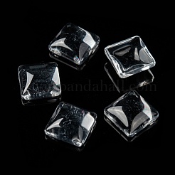Cabuchones cuadrados de cristal claros transparentes&nbsp;GGLA-A001-10mm
