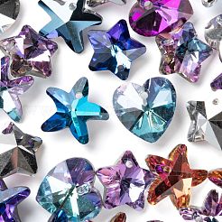 120 pièces 8 pendentifs en verre électrolytique de style&nbsp;GLAA-LS0001-04