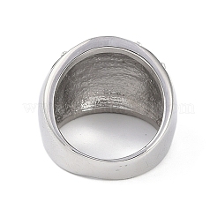 Breite Fingerringe aus 304 Edelstahl mit Emaille für Damen&nbsp;STAS-U013-03A-P