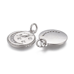 Pendentifs en laiton zircon cubique transparent&nbsp;KK-F821-21P