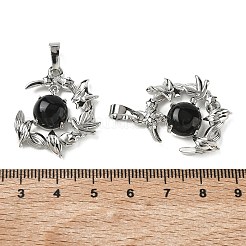 Natürlichen Obsidian Anhänger&nbsp;G-B194-01P-08