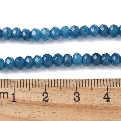 Teñido natural Malasia jade rondelle cuentas hebras&nbsp;X-G-E316-2x4mm-54