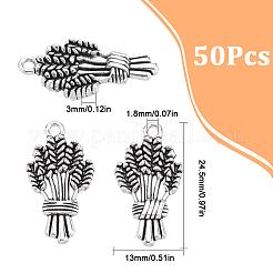 50 ciondolo in lega in stile tibetano a tema autunnale&nbsp;FIND-SC0006-37