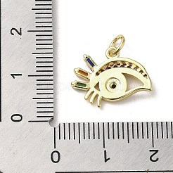 Ottone micro spianare pendenti zirconi&nbsp;KK-E092-11G-02