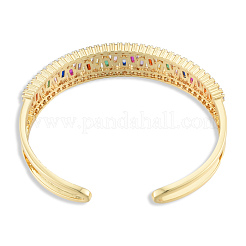 Bunter Zirkonia-Armreif mit offener Manschette&nbsp;BJEW-N014-010