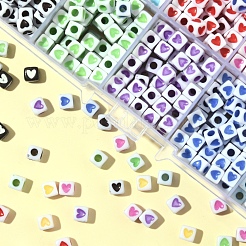 900pcs 10 Farben undurchsichtige Acrylperlen&nbsp;OACR-FS0004-04