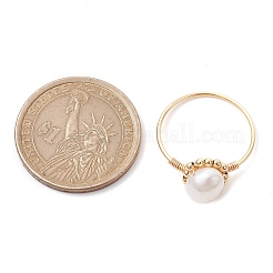 Natürliche Perle Fingerringe&nbsp;RJEW-JR00601