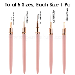 5 pinceau à ongles en plastique&nbsp;AJEW-WH20816-069A