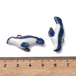 304 Edelstahl-Emaille-Anhänger&nbsp;STAS-F347-21B-G