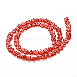 Millefiori a mano fili di perline di vetro&nbsp;LAMP-J035-8mm-16