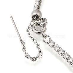 Herstellung eines Tennisarmbands aus 2.5 mm Messing mit klarem Zirkonia-Pavé&nbsp;KK-D238-02P