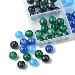 64 Stück runde Katzenaugen-Kunstharzperlen in 4 Farben&nbsp;RESI-FS0001-66A