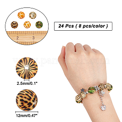 24 pz. 3 perline in silicone colorate&nbsp;SIL-AR0001-02