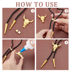 120 Stück 3 Stile Messing Bolo Tie Schieber Verschluss Zubehör&nbsp;KK-PH0011-01