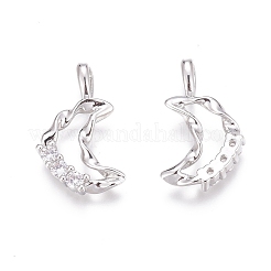 Messing micro pave klare zirkonia anhänger&nbsp;ZIRC-O035-16P