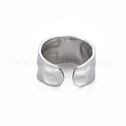 Anello polsino martellato in acciaio inossidabile 304 anti-ossidazione&nbsp;X-RJEW-N038-045P
