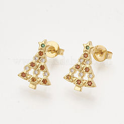 Pendentifs et boucles d'oreilles zircon cubiques en laiton et bagues réglables ensembles de bijoux&nbsp;SJEW-S043-05