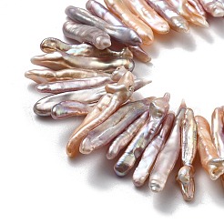 Fili di perle di perline keshi barocche naturali&nbsp;PEAR-P064-03C-01A