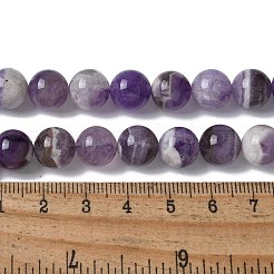 Runde natürliche Chevron-Amethystperlenstränge&nbsp;G-S380-01B