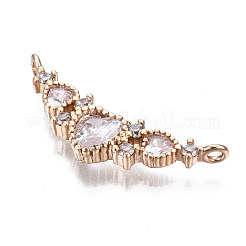 Maillons de pendentifs en zircone cubique transparente en laiton micro pavé&nbsp;X-KK-S359-162-RS