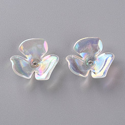 3-petal transparente Acryl Perlenkappen&nbsp;TACR-S156-016