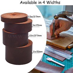 Cordon plat en cuir de vachette de qualité ab de 2 m&nbsp;AJEW-WH0479-73G-02