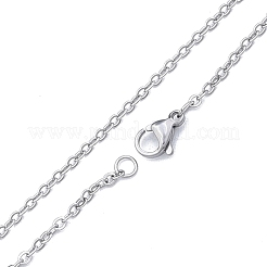 Collier en acier inoxydable 304 anti-ternissement pour hommes et femmes&nbsp;NJEW-N050-A02-S20