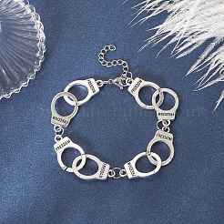 Manette in lega di stile tibetano con collane a catena a maglie libere per uomo donna&nbsp;BJEW-JB09341