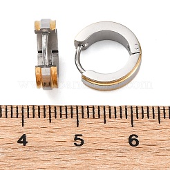 Pendientes de aro de acero inoxidable 304 con efecto pulido&nbsp;EJEW-M001-18GP