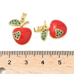 Pendenti in zirconi cubici trasparenti in micro pavè di ottone&nbsp;KK-B139-05G