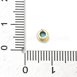 Cabochons plats ronds en laiton micro-pavés de zircone cubique&nbsp;KK-P345-13G-A08