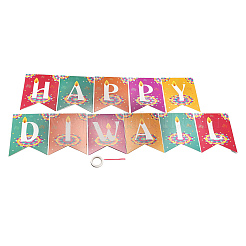 Striscioni con bandiera di carta a tema diwali&nbsp;LS-DIY-NH0011-01A