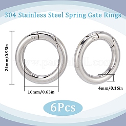 6 anillo de resorte para puerta de acero inoxidable 304&nbsp;STAS-SC0008-35