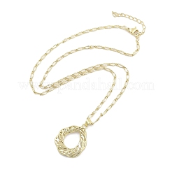 Collane ciondolo in ottone&nbsp;NJEW-B101-04G-02